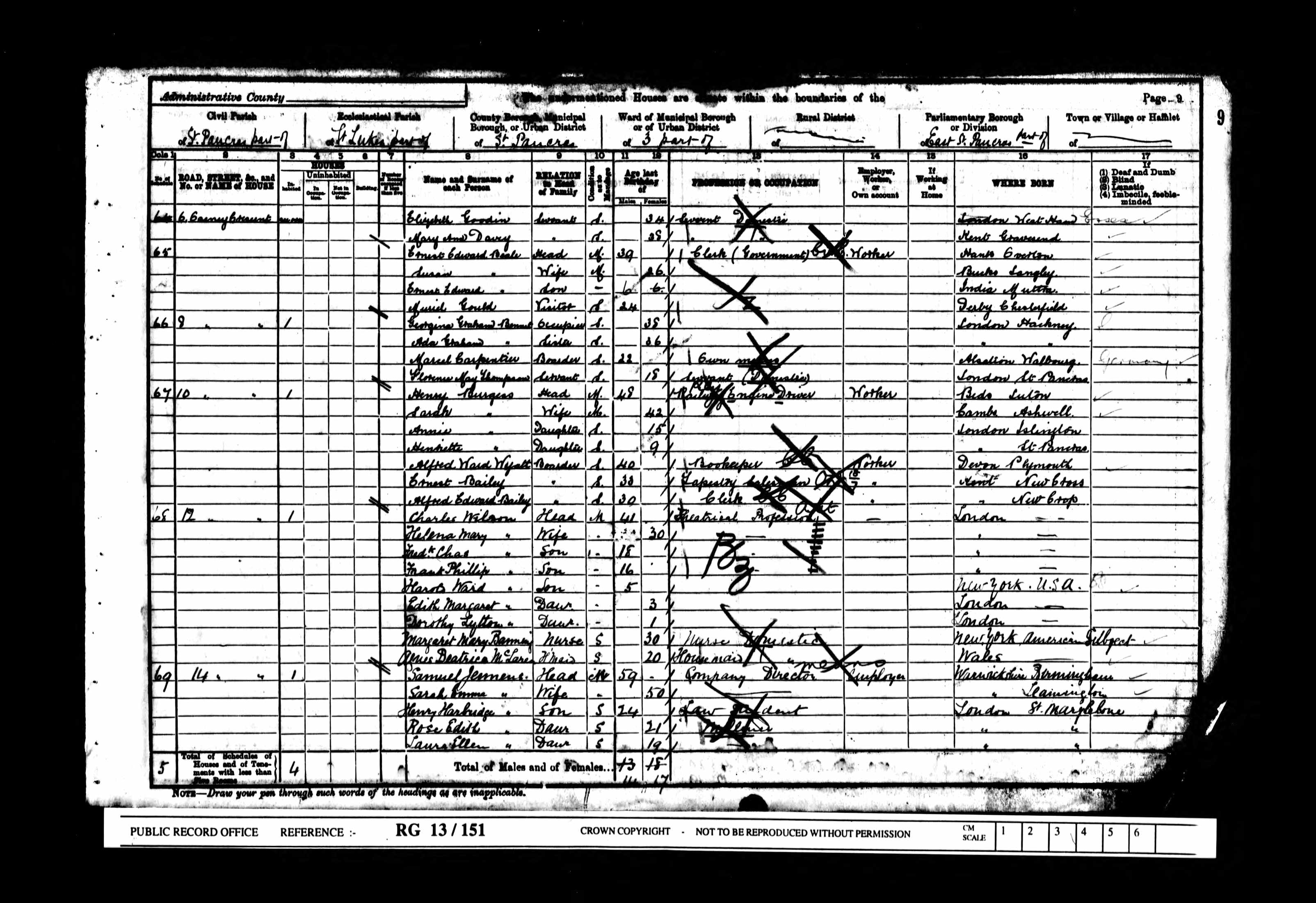 1901 England Census For Helena Mary Wilson