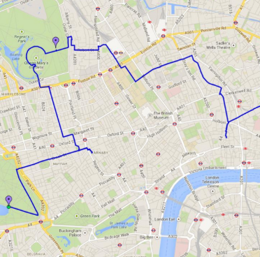 Bloomer ride route