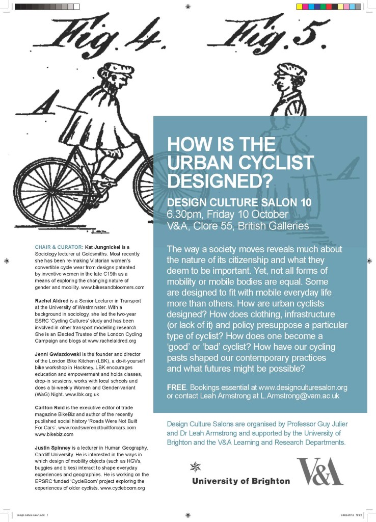 V&A Design Culture Salon - How is the urban cyclist designed