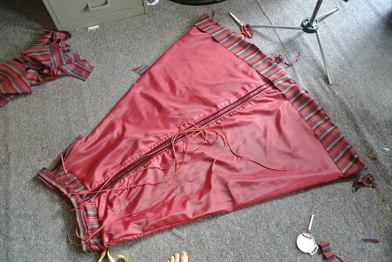 lining the skirt