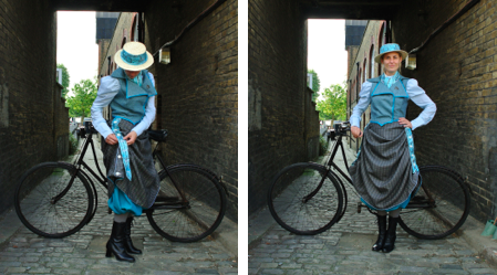 Converting Mary Ward's side-button cycling skirt